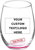 Custom Stemless Wine Glasses by ARC 5.5 oz. Set of 100, Personalized Bulk Pack by DISCOUNTPROMOS