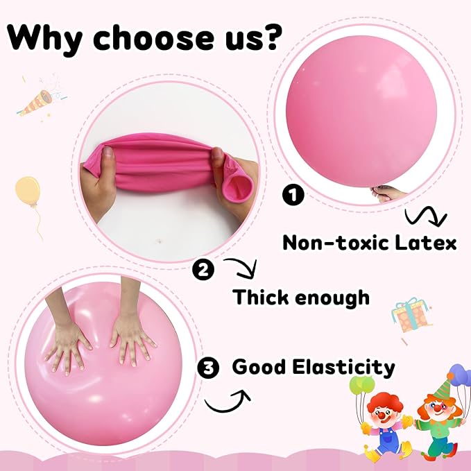 30 pcs Pastel Pink Balloons 18 Inch - Image 3