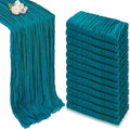 12 Pack Teal Cheesecloth Table Runner 10ft Boho Gauze Fabric Cheese Cloth Table by Pepmily