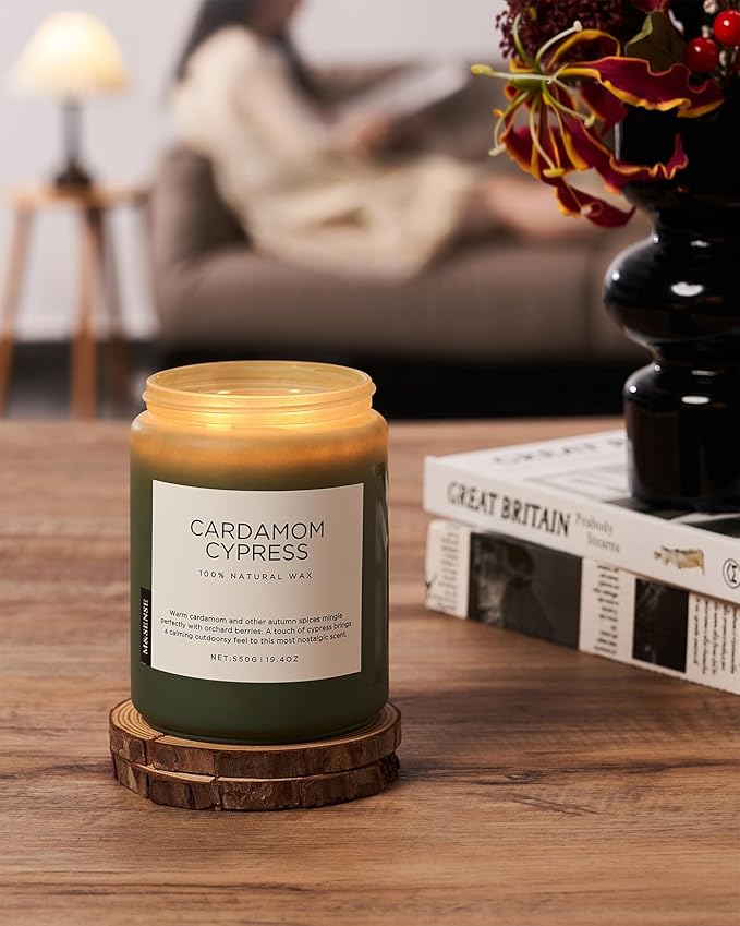 M&SENSE Spice Cardamom Cypress Large Soy Candles - Image 5