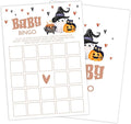 Baby Shower Games, Halloween Baby Bingo Card, 25 Double-Sided Game Cards by Beshoul