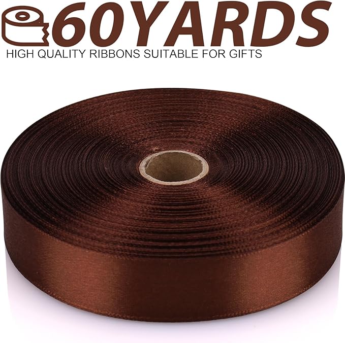 Brown Satin Polyester Ribbon - Image 2
