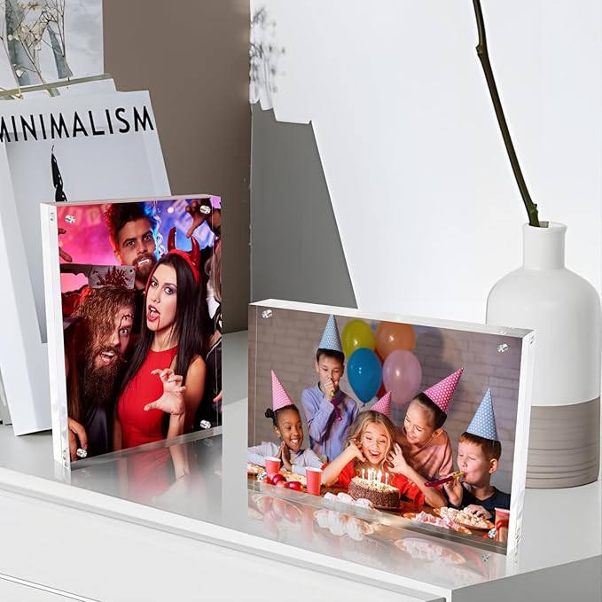 5x7 Inches Acrylic Picture Frames 1 Pack, Double Sided Magnetic Photo Frames - Image 2