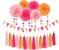 Hot-Pink Burnt-Orange Fall Party Decorations by OURUOLA