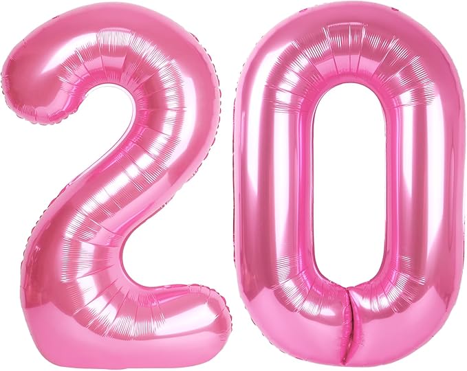 number pink 20 balloon by Upgesy