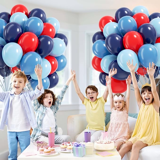 60pcs Red and Blue Balloons 12inch - Image 5