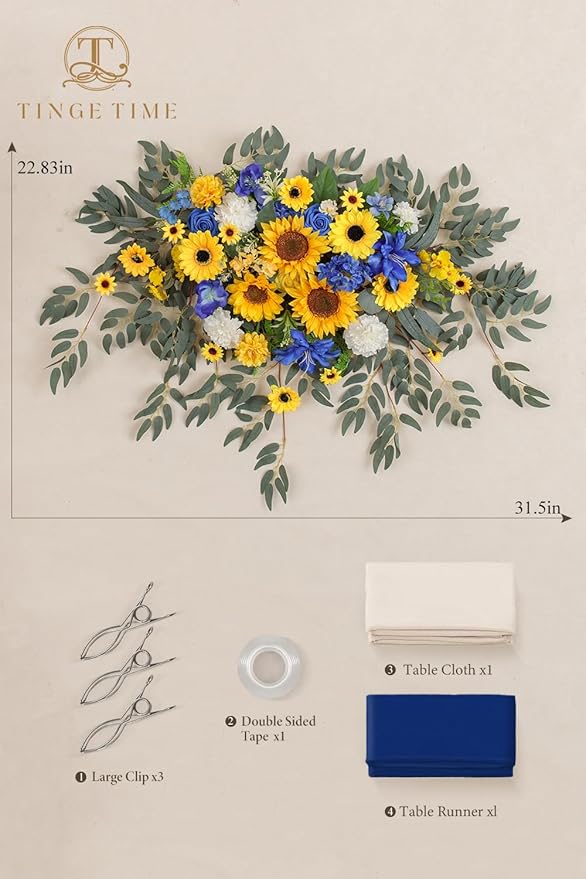 TINGE TIME Artificial Sweetheart Flower Swag - Image 7