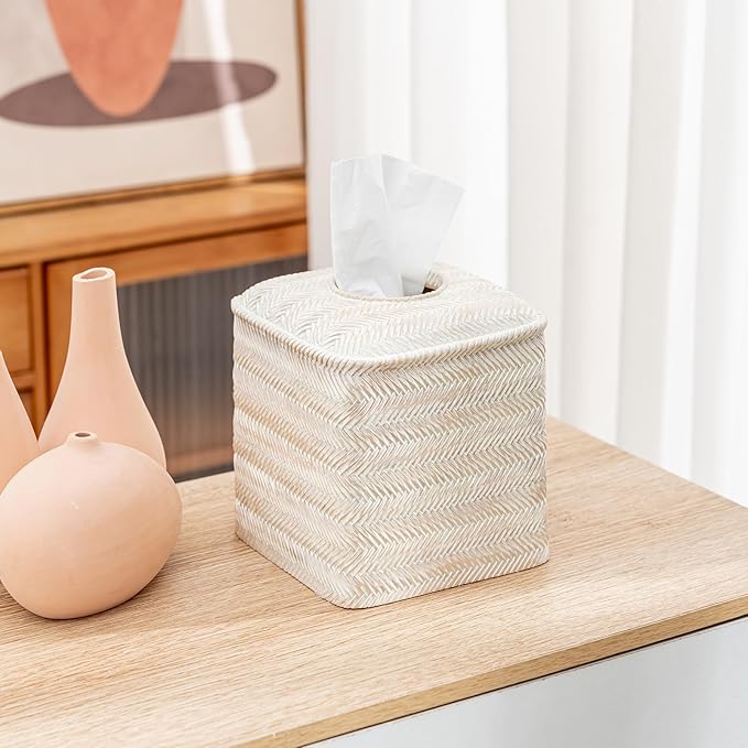 Tissue Box Cover Square Resin Tissue Holder - Image 9