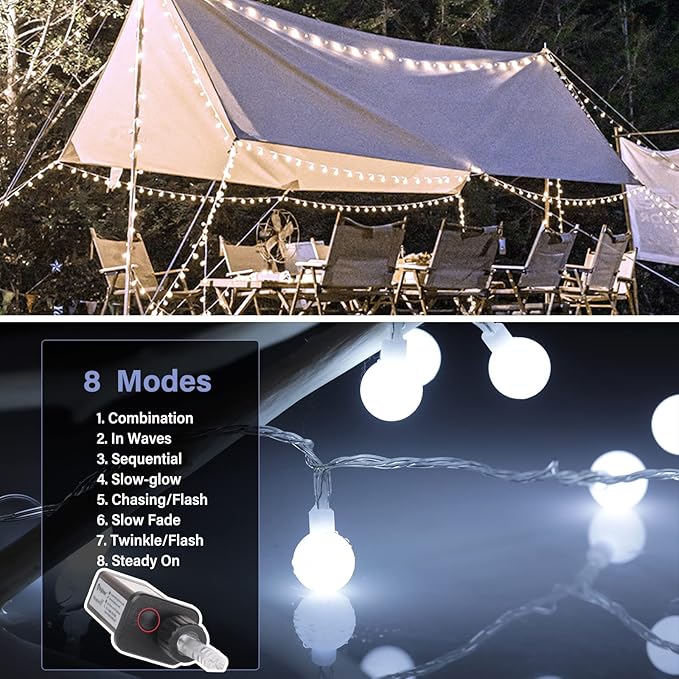 Minetom 66 Feet 200 Led Globe Ball String Lights - Image 5