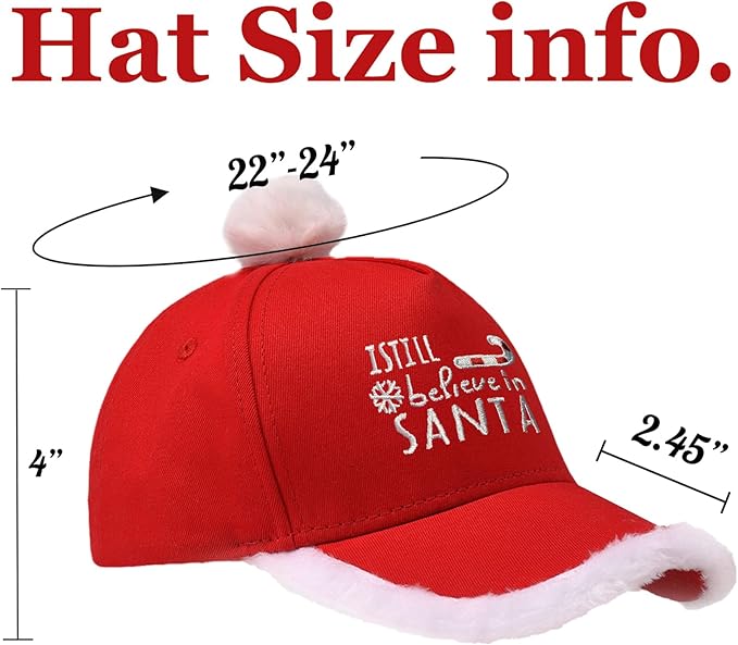 Christmas Santa Baseball Hat Santa Claus Costume hat - Image 2