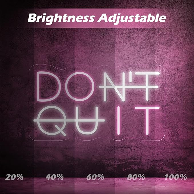 Don't Quit LED Neon Sign for Wall Decor, DO IT Neon Lights Party Decorations - Image 2