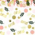 300PC Pink and Sage Green 1st Birthday Confetti First Birthday Decorations by Vofrise