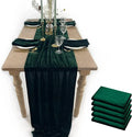 Velvet Table Runner, 5 Pack Luxurious Wedding Reception Decorations Soft Velvet by BTFHOME