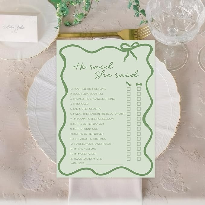DEEKA 30 PCS Bridal Shower Games Card - Image 4