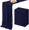 12 Pack Navy Blue Cheesecloth Table Runner 10FT Boho Fabric Rustic Cheese Cloth by FoliafeelHome