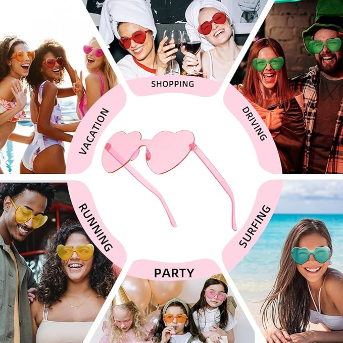 12/20/24 Pairs Heart Sunglasses - Image 6