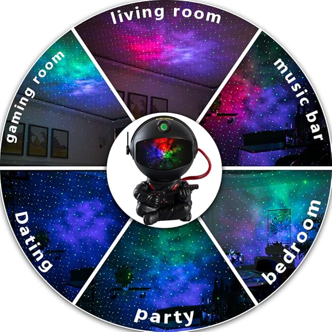 Galaxy Projector, Astronaut Star Projector, Kids Night Light - Image 3