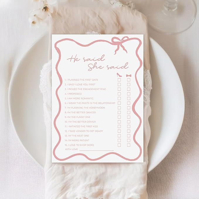 DEEKA 30 PCS Bridal Shower Games Card - Image 6