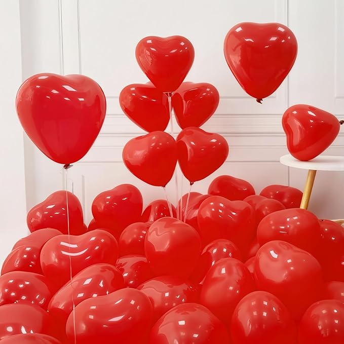 Red Heart Balloons, Romantic Valentines Balloons by Haolongfa