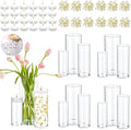 Set of 12 Glass Cylinder Vases for Centerpieces by PNJHDZ