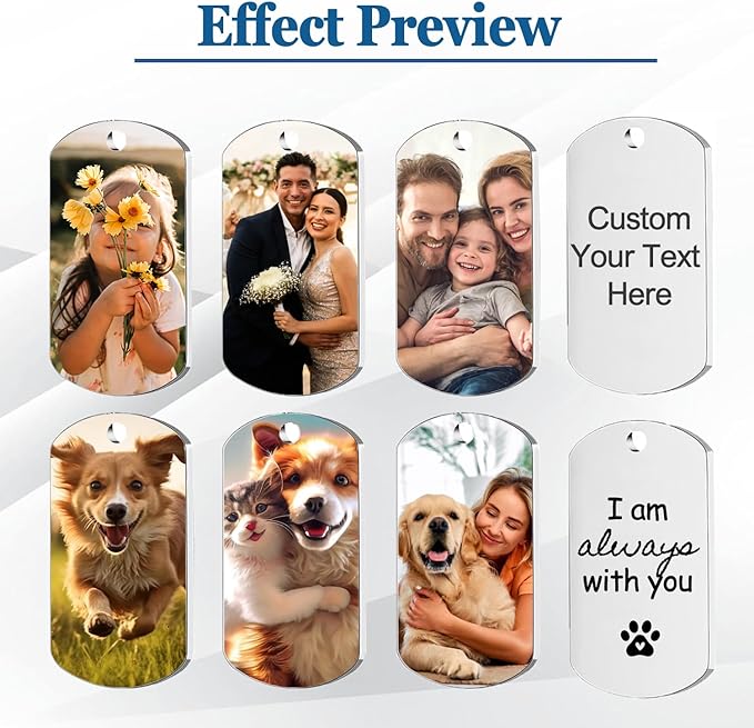 Custom Keychain with Picture, Personalized Keychain with Engraved Photo/Text - Image 5