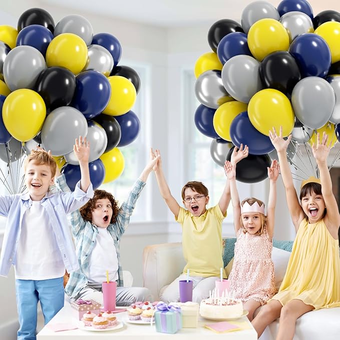 60pcs Black and Yellow Balloons 12inch - Image 5