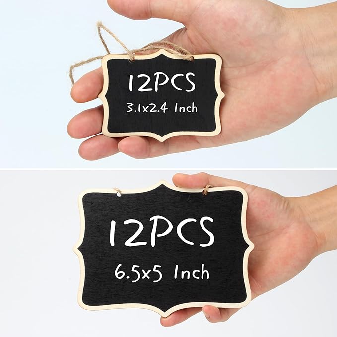 12 Pcs Mini Rectangle Chalkboard Label - Image 7