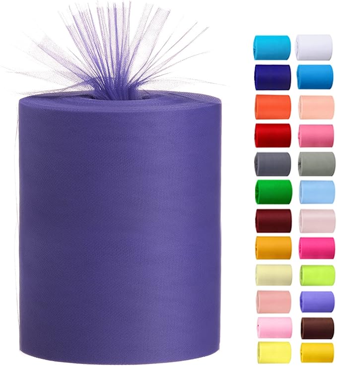 Tulle Rolls 6” by 100 Yards Tulle Roll Spool Fabric by Miegecha