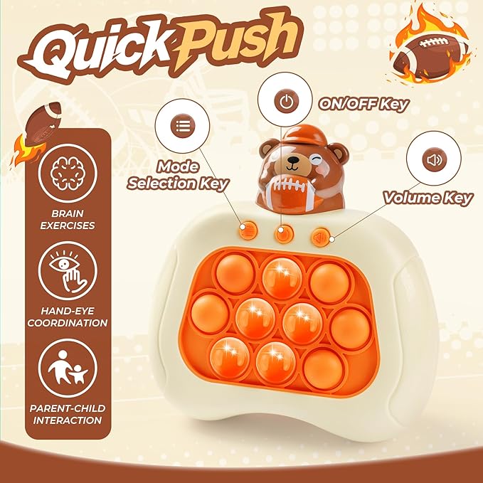 Pop Game, Football Bear Fidget Toy - Image 9