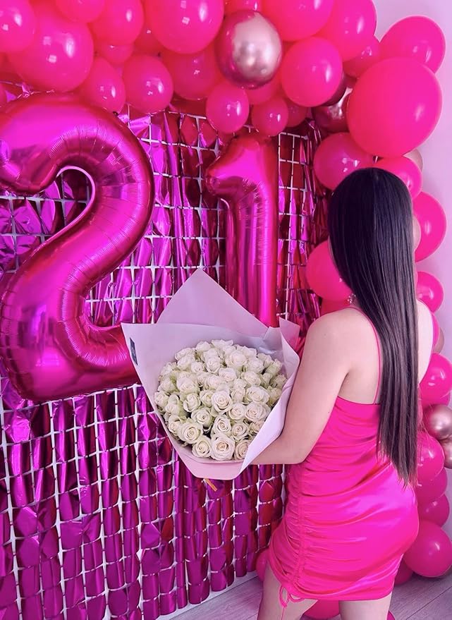 Rosy Purple Number 1 Balloon 40 inch, Number 1 Birthday Balloons - Image 4