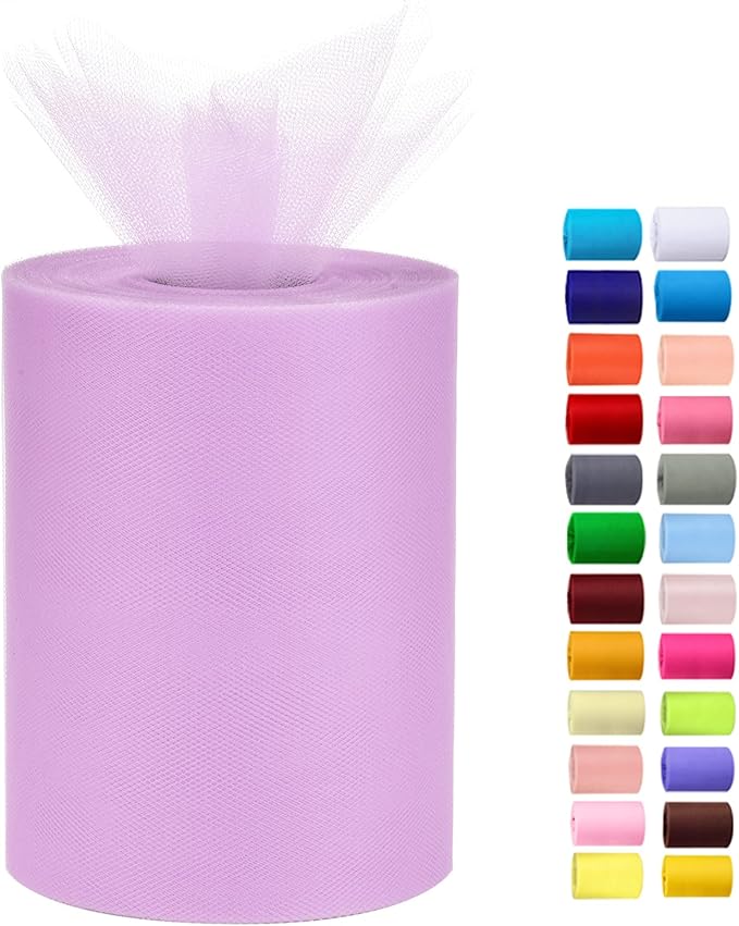 Tulle Rolls 6” by 100 Yards Tulle Roll Spool Fabric by Miegecha