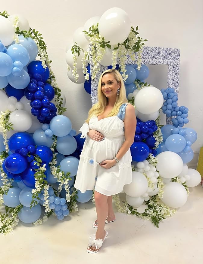 Royal Blue and Silver Balloons - Image 6