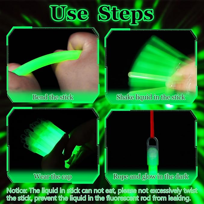 150 Pcs Green Glow Sticks Bulk 4 Inch Emergency Bright Light Sticks - Image 3