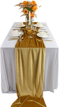 Velvet Table Runner, 10ft Luxurious Wedding Reception Decorations Soft Velvet by BTFHOME