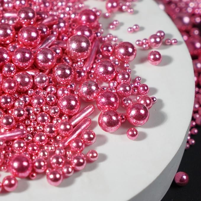Rose Gold Pearl Rods Sprinkles, Baking Sprinkles by Joyvitas