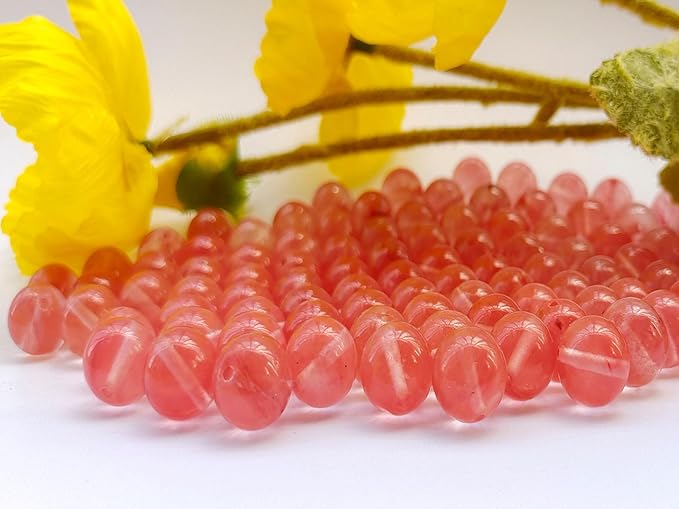 Stone Beads 10mm 60pcs Watermelon Quartz Beads Round Loose Gemstones Beads - Image 5