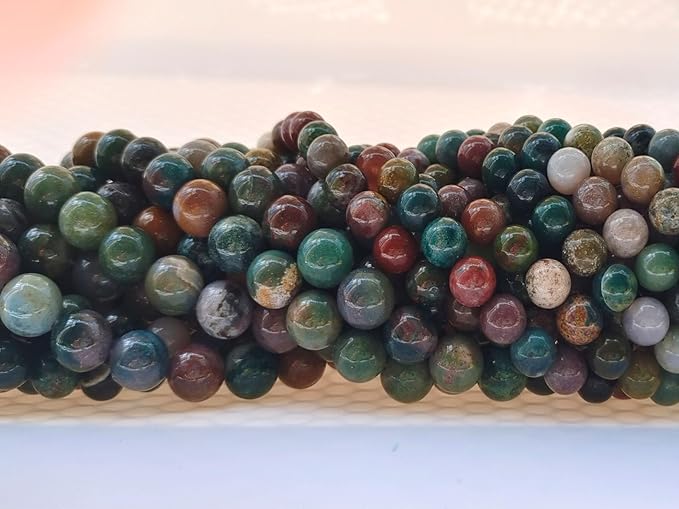 Stone Beads 8mm 100pcs Indian Agate Beads Round Loose Gemstones Beads - Image 3