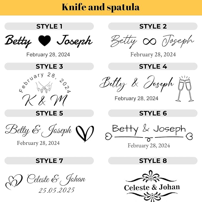 Personalized Wedding Cake Knife and Server Set Stainless Steel Cake Cutter - Image 7