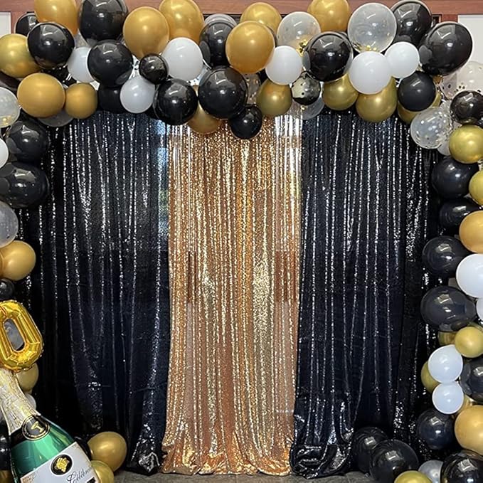 Poise3EHome Black Sequin Backdrop Curtain - Image 4