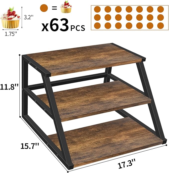 Cupcake Stand, 3 Tier Large Cupcake Stand - Image 2