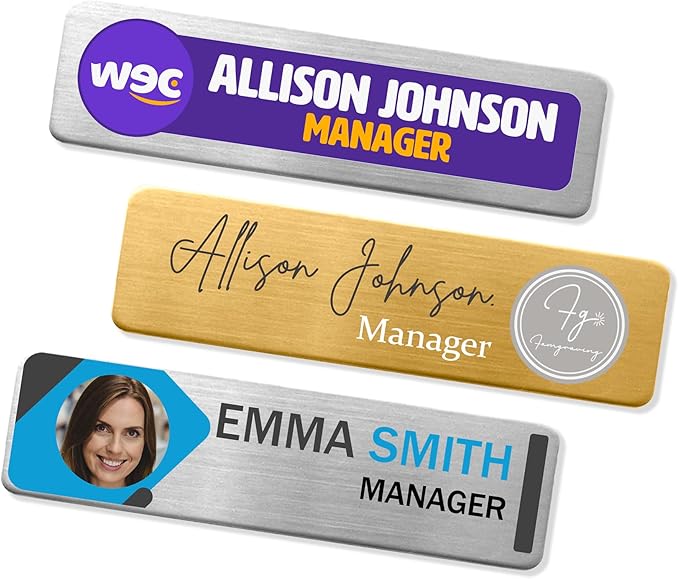 Personalized Name Tag Badges Identification Customized by Mia-Mia
