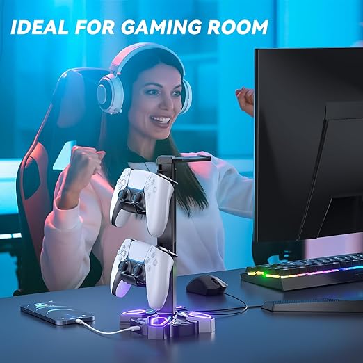 KDD Gaming Headphones Stand, Rotatable Headset Stand - Image 7