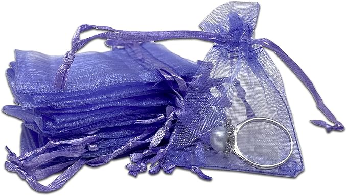 TheDisplayGuys 48-Pack 2" x 2-3/4" Lavender Sheer Organza Gift Bags by TheDisplayGuys