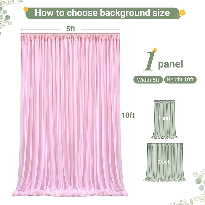 Baby Pink Tulle Backdrop Curtain - Image 7