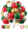 Christmas Red Green Gold Balloons Set by Netnology