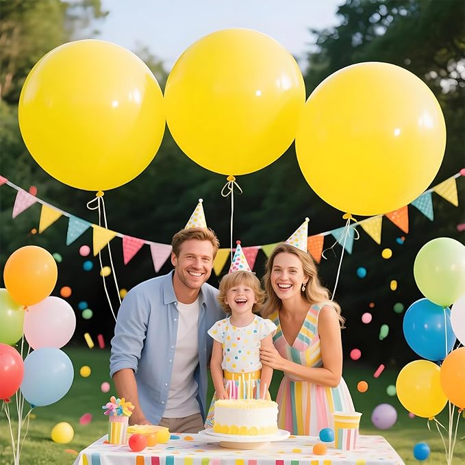 KAWKALSH Yellow Giant Balloons 36 Inch - Image 5