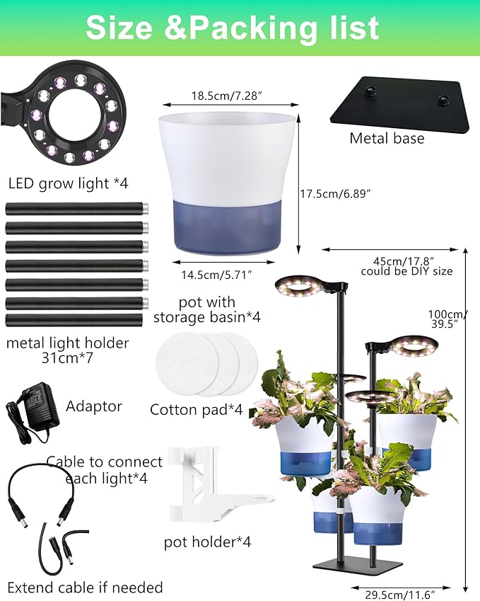 Indoor Plant Hydroponics Growing System Tower Kit - Image 8