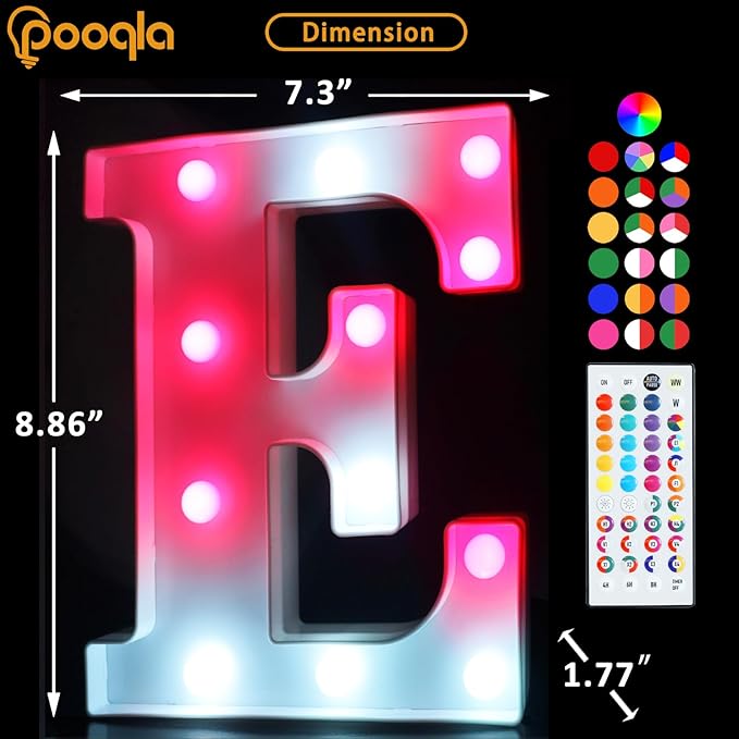 Pooqla Colorful Light Up Letters - Image 7