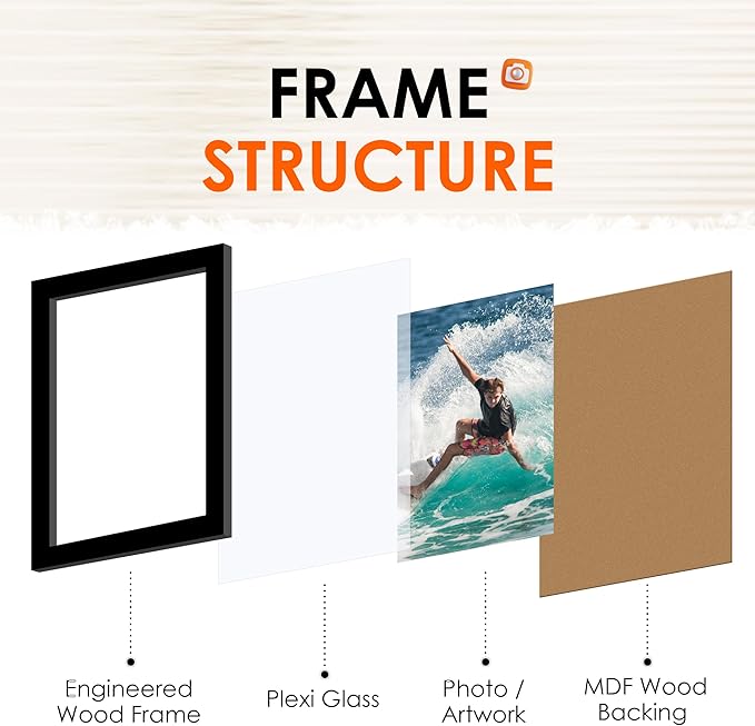 FIXSMITH 4x6 Picture Frame Set of 2, 4x6 Photo Frames - Image 3