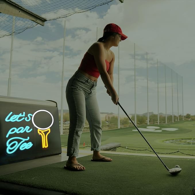 Let's Par Tee Neon Sign Golf Club Led Neon Lights - Image 3